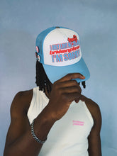Load image into Gallery viewer, I Only Love My Bed Trucker Hat - Light Blue
